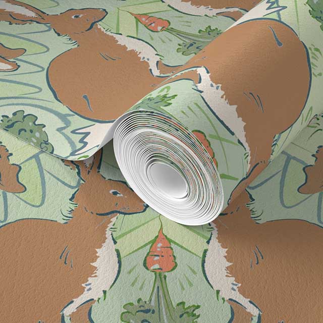 Rabbit and Carrot as wallpaper